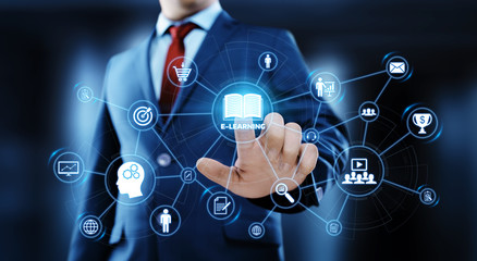 E-learning Education Internet Technology Webinar Online Courses concept