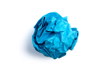 Crumpled Paper Ball Isolated