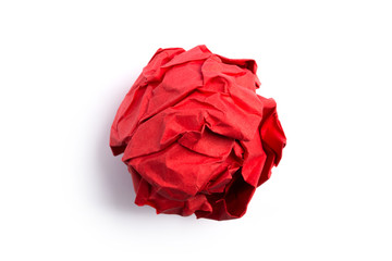 Crumpled Paper Ball Isolated