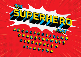 Superhero Comic Style Vector Font
