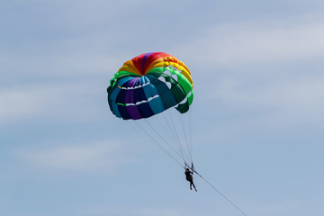 parasailing in the summer