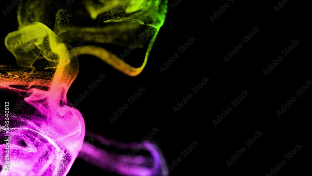 Poster 4k background, animation of complex particles simulation advection with turbulence streams, twirl an