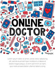 Online doctor illustration