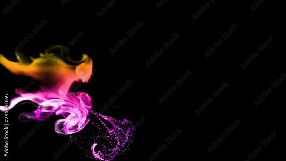 Poster 4k background, animation of complex particles simulation advection with turbulence streams, twirl an