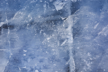 The texture of the ice. The frozen water.Winter background  