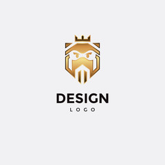 Logo vector design, king of ninja icons