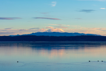 Early Morning Sunshine on Mount Baker, Washington