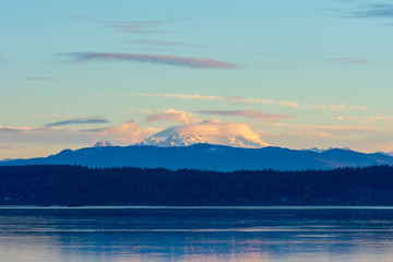 Early Morning Sunshine on Mount Baker, Washington