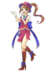 可愛いアイドル 紅色基調 Cute idol - Magenta keynote -