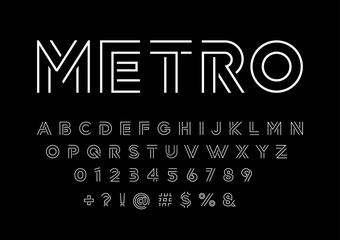 Modern abstract alphabet