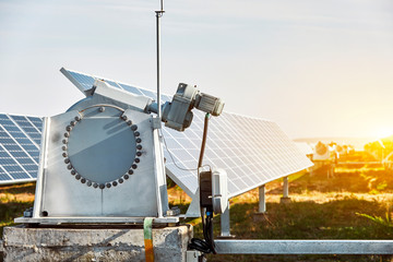 Solar photovoltaic bracket automatic rotation control machine close-up shooting