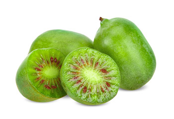 Kiwiberry isolated on white clipping path