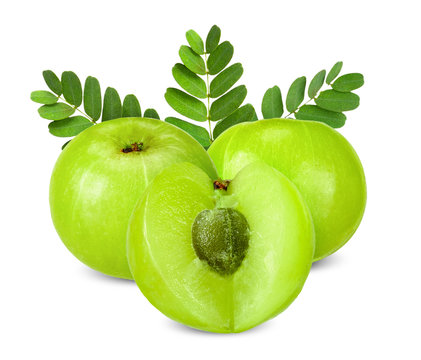 Indian gooseberry isolated with clipping path