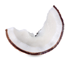 Coconut isolated on white with clipping path