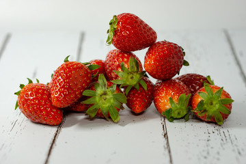 Strawberry isolated on white background. Close-up.