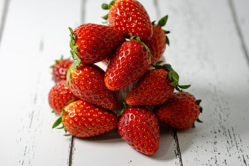 Strawberry isolated on white background. Close-up.