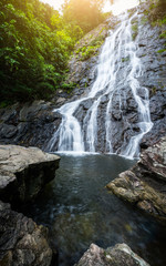Beautiful waterfalls "Sarika Waterfall" in Nakhonnayok,Thailand.