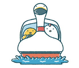 ゆるいひよことスワンボート © TAMAGO POTATO