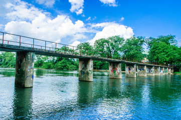 The bridge scenery in spring