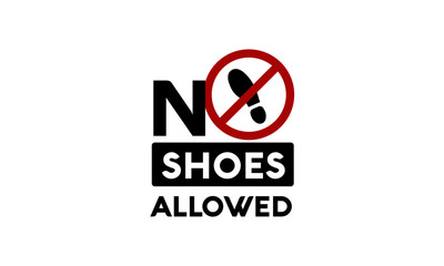 No Shoes Allowed Sign