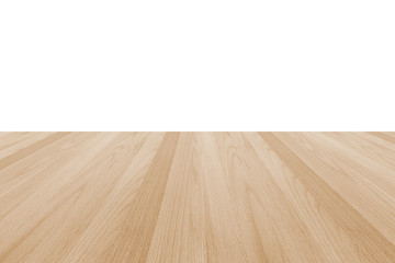 Wood floor texture in light cream beige brown color tone  isolated on white wall background