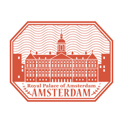 Royal Palace, Amsterdam, Netherlands stamp
