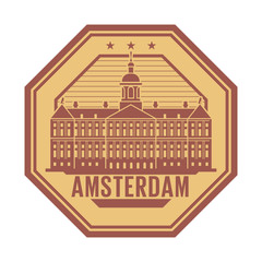 Royal Palace, Amsterdam, Netherlands stamp