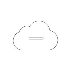 cloud and remove colored icon vector design