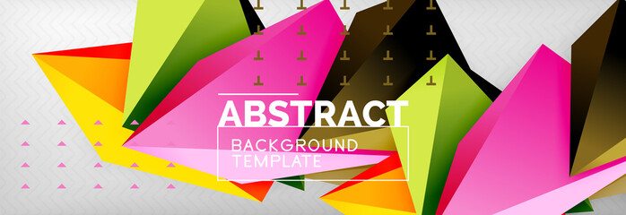 3d polygonal shape geometric background, triangular modern abstract composition
