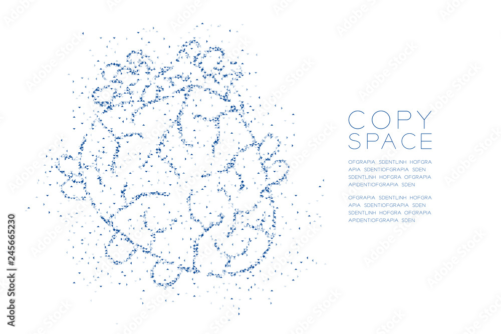 Poster heart shape abstract geometric polygon square box and triangle pattern, medical science organ concep