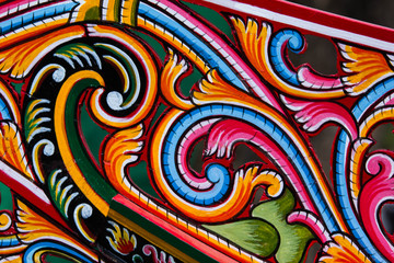 colorful pattern of Koleh boat