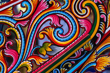 colorful pattern of Koleh boat