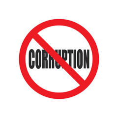 no corruption sign