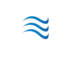 Obraz premium Water Wave symbol and icon Logo