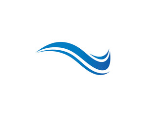 Fototapeta na wymiar Water Wave symbol and icon Logo