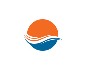 Water Wave symbol and icon Logo