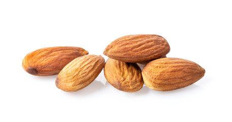 Almond Nuts isolated on white background