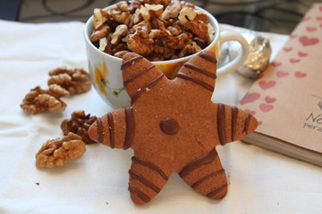 christmas cookies and walnut