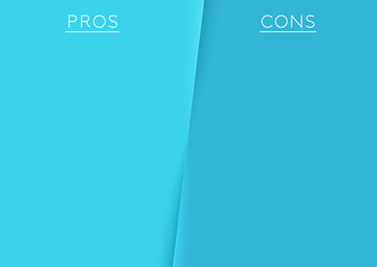 Pros and Cons Centre Divide Argument List Template - obrazy, fototapety, plakaty