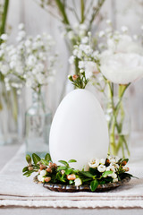 How to make easter wreath for egg with buxus and chamelaucium, tutorial.