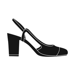 Isolated object of footwear and woman sign. Collection of footwear and foot vector icon for stock.