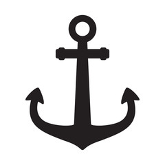 Anchor vector icon logo boat pirate helm maritime Nautical illustration symbol graphic