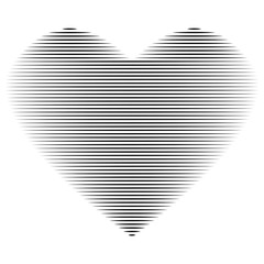 Heart black line on white background sign 2.12