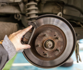 Repair of brake system on car wheels