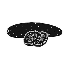 Isolated object of vegetable and fruit symbol. Set of vegetable and vegetarian vector icon for stock.