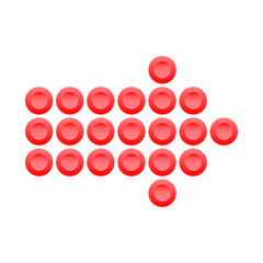 Vector illustration of element and arrow sign. Set of element and direction stock vector illustration.