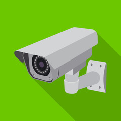 Vector illustration of cctv and camera symbol. Set of cctv and system stock vector illustration.