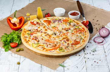 Delicious homemade pizza