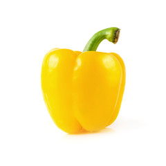 sweet yellow pepper isolated over white background