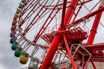 Ferris wheel, attraction, bottom view